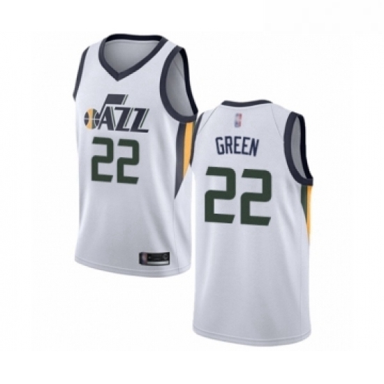 Womens Utah Jazz 22 Jeff Green Swingman White Basketball Jersey Association Edition Womens Utah Jazz 22 Jeff Green Swingman White Basketball Jersey Association Edition