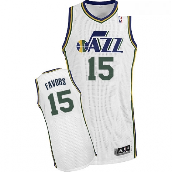 Youth Adidas Utah Jazz 15 Derrick Favors Authentic White Home NBA Jersey Youth Adidas Utah Jazz 15 Derrick Favors Authentic White Home NBA Jersey