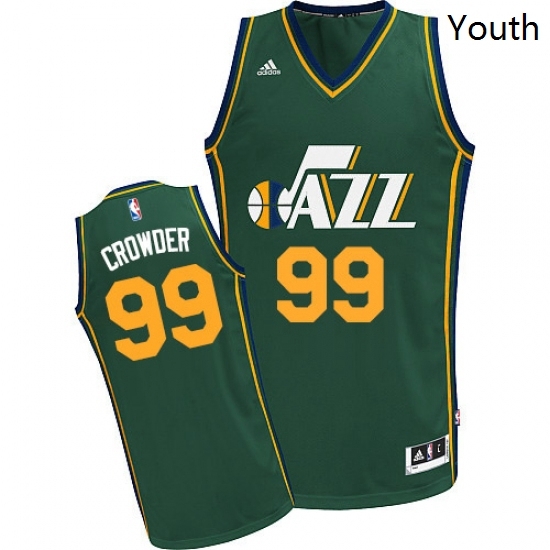 Youth Adidas Utah Jazz 99 Jae Crowder Swingman Green Alternate NBA Jersey Youth Adidas Utah Jazz 99 Jae Crowder Swingman Green Alternate NBA Jersey