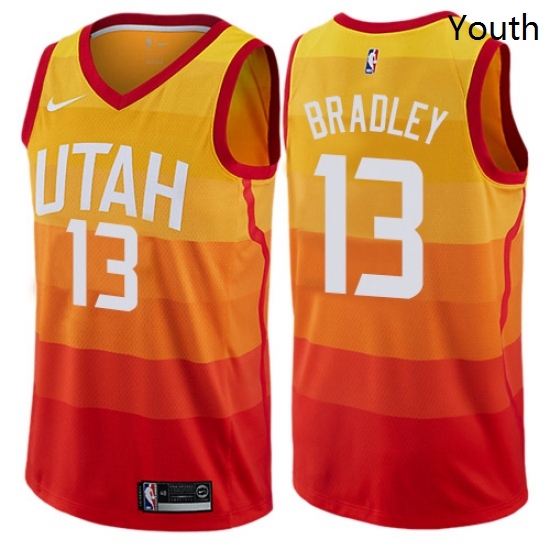 Youth Nike Utah Jazz 13 Tony Bradley Swingman Orange NBA Jersey City Edition Youth Nike Utah Jazz 13 Tony Bradley Swingman Orange NBA Jersey City Edition