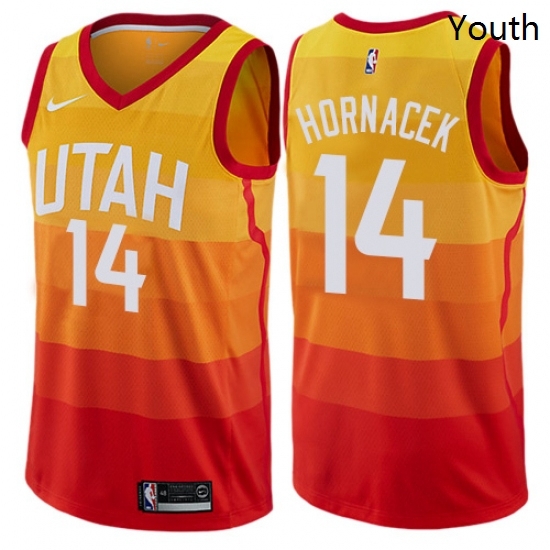 Youth Nike Utah Jazz 14 Jeff Hornacek Swingman Orange NBA Jersey City Edition Youth Nike Utah Jazz 14 Jeff Hornacek Swingman Orange NBA Jersey City Edition