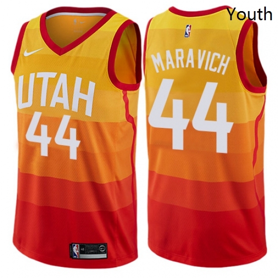 Youth Nike Utah Jazz 44 Pete Maravich Swingman Orange NBA Jersey City Edition Youth Nike Utah Jazz 44 Pete Maravich Swingman Orange NBA Jersey City Edition