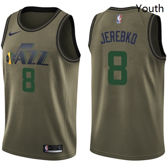 Youth Nike Utah Jazz 8 Jonas Jerebko Swingman Green Salute to Service NBA Jersey Youth Nike Utah Jazz 8 Jonas Jerebko Swingman Green Salute to Service NBA Jersey