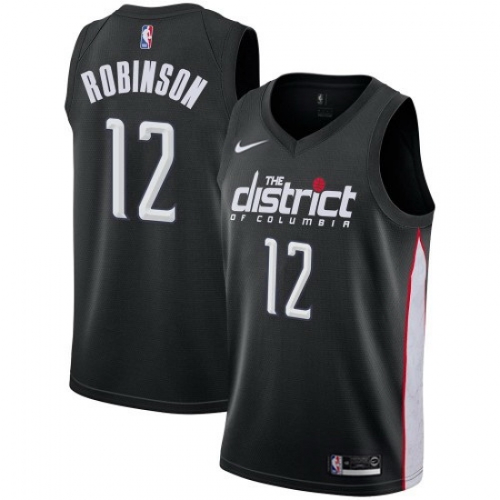 Men Nike Washington Wizards 12 Jerome Robinson Black NBA Swingman City Edition 2018 19 Jersey Men Nike Washington Wizards 12 Jerome Robinson Black NBA Swingman City Edition 2018 19 Jersey