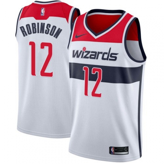 Men Nike Washington Wizards 12 Jerome Robinson White Association Edition NBA Swingman Jersey Men Nike Washington Wizards 12 Jerome Robinson White Association Edition NBA Swingman Jersey