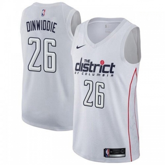 Men Nike Washington Wizards 26 Spencer Dinwiddie White NBA Swingman City Edition Jersey Men Nike Washington Wizards 26 Spencer Dinwiddie White NBA Swingman City Edition Jersey