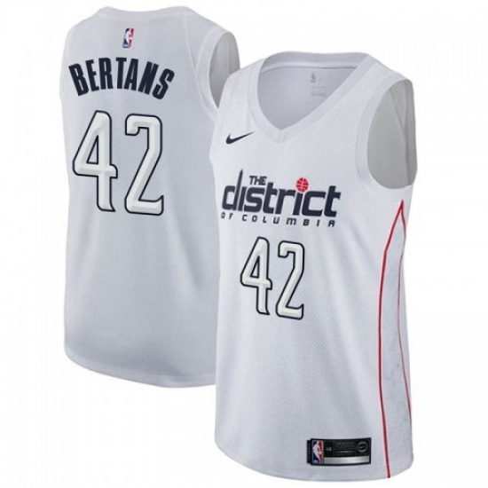 Men Nike Washington Wizards 42 Davis Bertans White NBA Swingman City Edition Jersey Men Nike Washington Wizards 42 Davis Bertans White NBA Swingman City Edition Jersey
