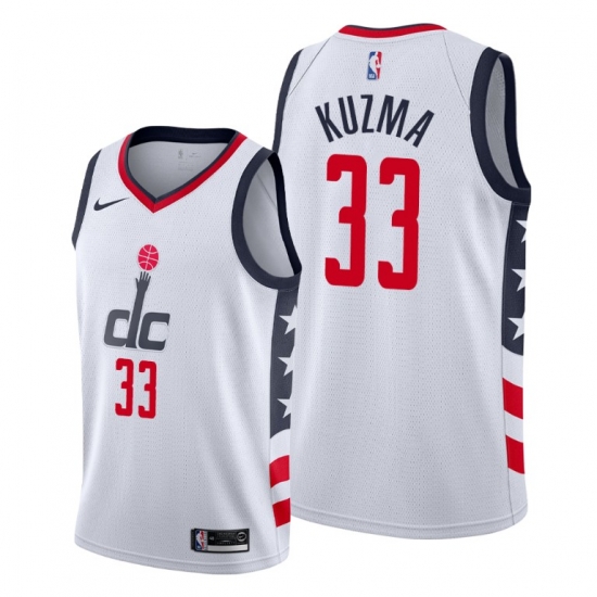 Men Nike Washington Wizards Kyle Kuzm 33 White Stitched NBA Jersey II Men Nike Washington Wizards Kyle Kuzm 33 White Stitched NBA Jersey II