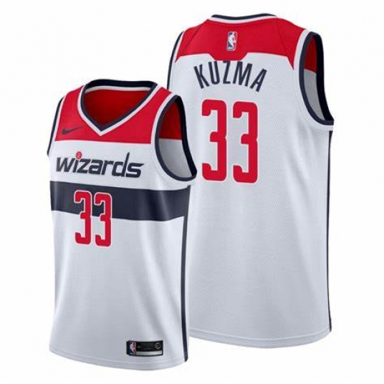 Men Nike Washington Wizards Kyle Kuzm 33 White Stitched NBA Jersey Men Nike Washington Wizards Kyle Kuzm 33 White Stitched NBA Jersey
