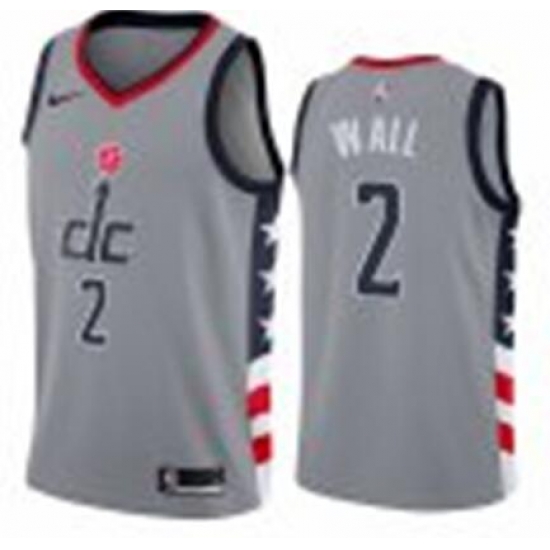 Men Nike Washington Wizards NBA John Wall City Grey Jersey Men Nike Washington Wizards NBA John Wall City Grey Jersey