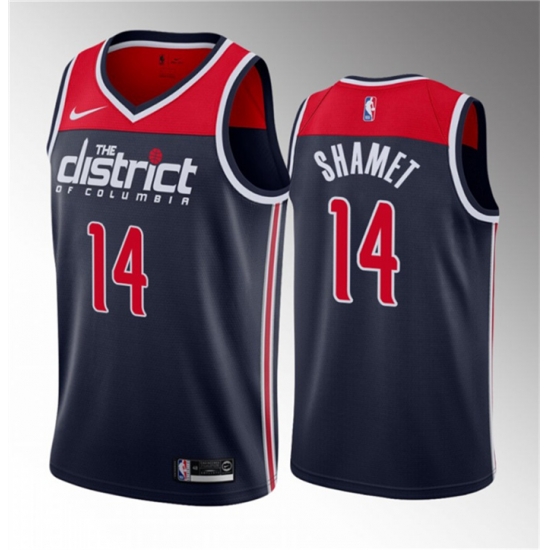 Men Washington Wizards 14 Landry Shamet Navy Statement Edition Stitched Jersey Men Washington Wizards 14 Landry Shamet Navy Statement Edition Stitched Jersey