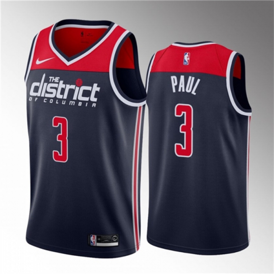 Men Washington Wizards 3 Chris Paul Navy Statement Edition Stitched Jersey Men Washington Wizards 3 Chris Paul Navy Statement Edition Stitched Jersey