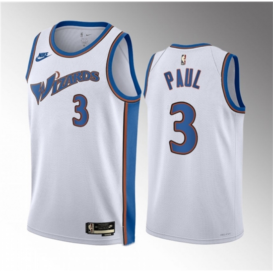 Men Washington Wizards 3 Chris Paul White Classic Edition Stitched Jersey Men Washington Wizards 3 Chris Paul White Classic Edition Stitched Jersey
