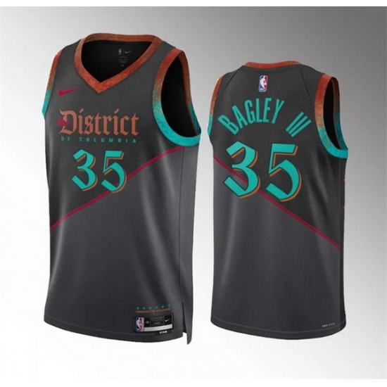 Men Washington Wizards 35 Marvin Bagley III Black 2023 24 City Edition Stitched Basketball Jersey Men Washington Wizards 35 Marvin Bagley III Black 2023 24 City Edition Stitched Basketball Jersey