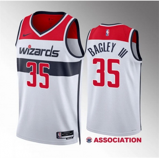 Men Washington Wizards 35 Marvin Bagley III White Association Edition Stitched Basketball Jersey Men Washington Wizards 35 Marvin Bagley III White Association Edition Stitched Basketball Jersey