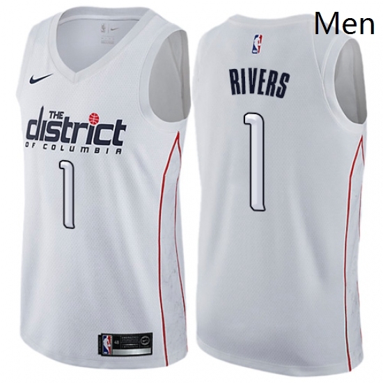 Mens Nike Washington Wizards 1 Austin Rivers Swingman White NBA Jersey City Edition Mens Nike Washington Wizards 1 Austin Rivers Swingman White NBA Jersey City Edition