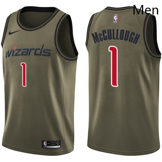 Mens Nike Washington Wizards 1 Chris McCullough Swingman Green Salute to Service NBA Jersey Mens Nike Washington Wizards 1 Chris McCullough Swingman Green Salute to Service NBA Jersey