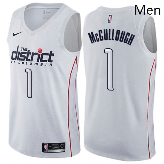 Mens Nike Washington Wizards 1 Chris McCullough Swingman White NBA Jersey City Edition Mens Nike Washington Wizards 1 Chris McCullough Swingman White NBA Jersey City Edition