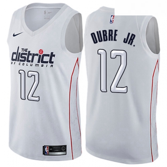 Mens Nike Washington Wizards 12 Kelly Oubre Jr Authentic White NBA Jersey City Edition Mens Nike Washington Wizards 12 Kelly Oubre Jr Authentic White NBA Jersey City Edition