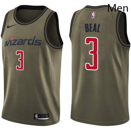 Mens Nike Washington Wizards 3 Bradley Beal Swingman Green Salute to Service NBA Jersey Mens Nike Washington Wizards 3 Bradley Beal Swingman Green Salute to Service NBA Jersey