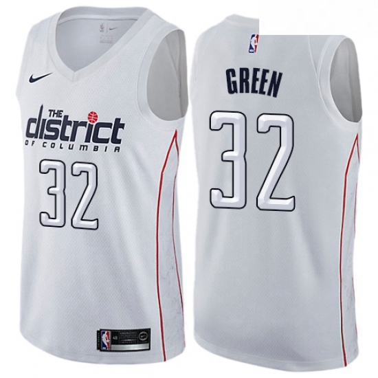 Mens Nike Washington Wizards 32 Jeff Green Swingman White NBA Jersey City Edition Mens Nike Washington Wizards 32 Jeff Green Swingman White NBA Jersey City Edition