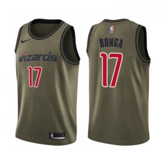 Mens Washington Wizards 17 Isaac Bonga Swingman Green Salute to Service Basketball Jersey Mens Washington Wizards 17 Isaac Bonga Swingman Green Salute to Service Basketball Jersey