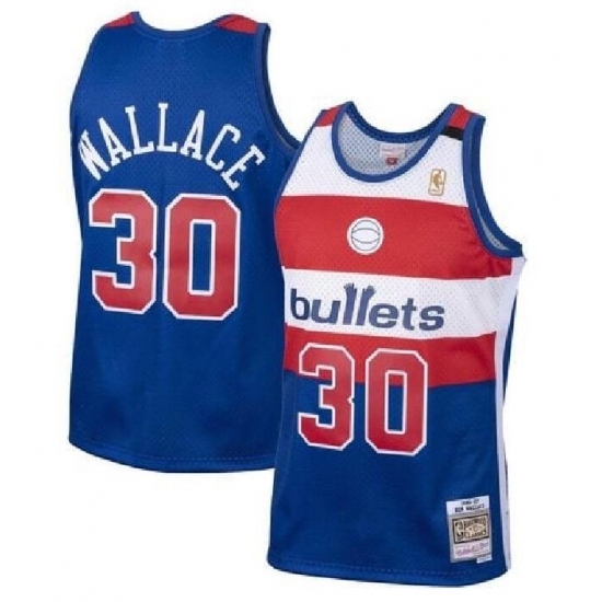 Mitchell Ness Royal Ben Wallace Royal Washington Bullets 1996 97 Hardwood Classics Swingman Jersey Mitchell Ness Royal Ben Wallace Royal Washington Bullets 1996 97 Hardwood Classics Swingman Jersey