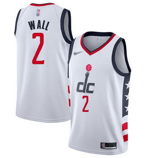 Wizards 2 John Wall White Basketball Swingman City Edition 2019 20 Jersey Wizards 2 John Wall White Basketball Swingman City Edition 2019 20 Jersey