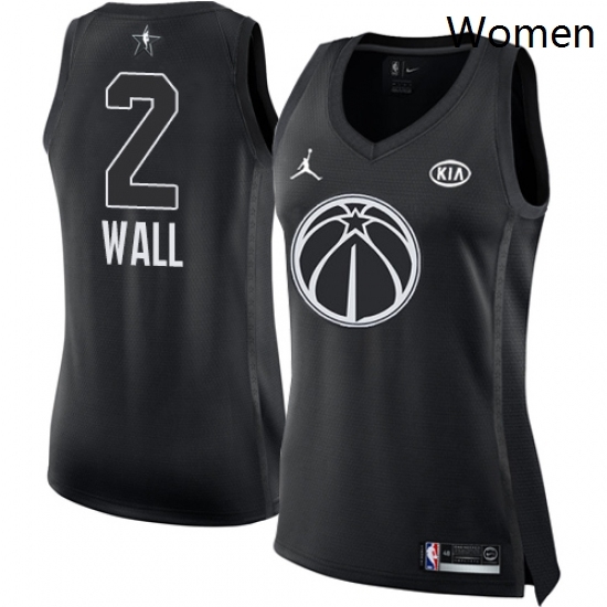 Womens Nike Jordan Washington Wizards 2 John Wall Swingman Black 2018 All Star Game NBA Jersey Womens Nike Jordan Washington Wizards 2 John Wall Swingman Black 2018 All Star Game NBA Jersey
