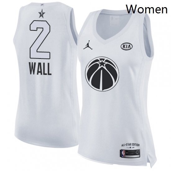 Womens Nike Jordan Washington Wizards 2 John Wall Swingman White 2018 All Star Game NBA Jersey Womens Nike Jordan Washington Wizards 2 John Wall Swingman White 2018 All Star Game NBA Jersey