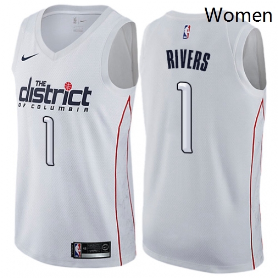 Womens Nike Washington Wizards 1 Austin Rivers Swingman White NBA Jersey City Edition Womens Nike Washington Wizards 1 Austin Rivers Swingman White NBA Jersey City Edition