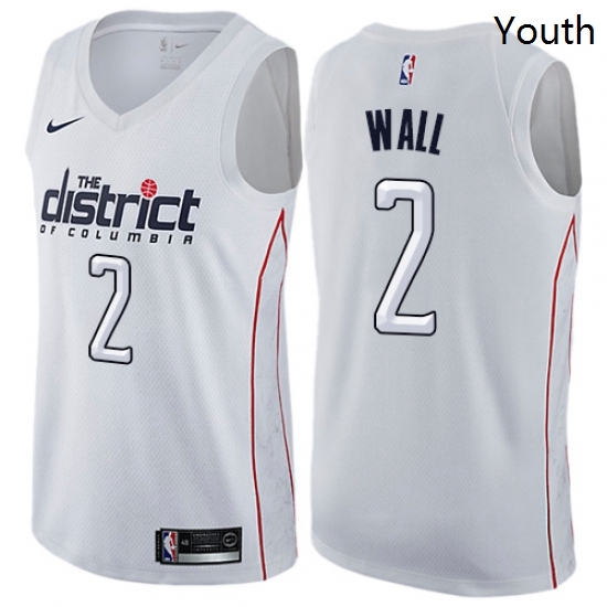 Youth Nike Washington Wizards 2 John Wall Swingman White NBA Jersey City Edition Youth Nike Washington Wizards 2 John Wall Swingman White NBA Jersey City Edition