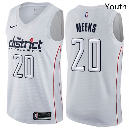 Youth Nike Washington Wizards 20 Jodie Meeks Swingman White NBA Jersey City Edition Youth Nike Washington Wizards 20 Jodie Meeks Swingman White NBA Jersey City Edition