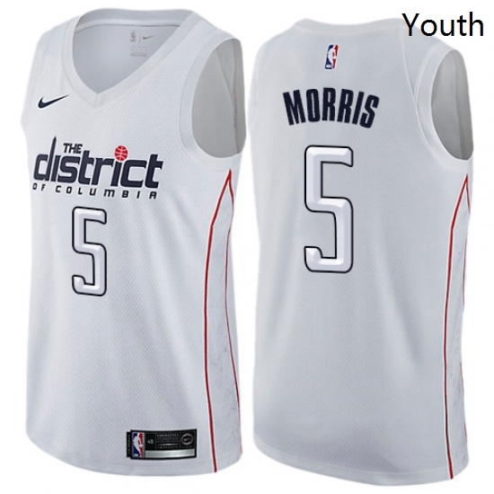 Youth Nike Washington Wizards 5 Markieff Morris Swingman White NBA Jersey City Edition Youth Nike Washington Wizards 5 Markieff Morris Swingman White NBA Jersey City Edition