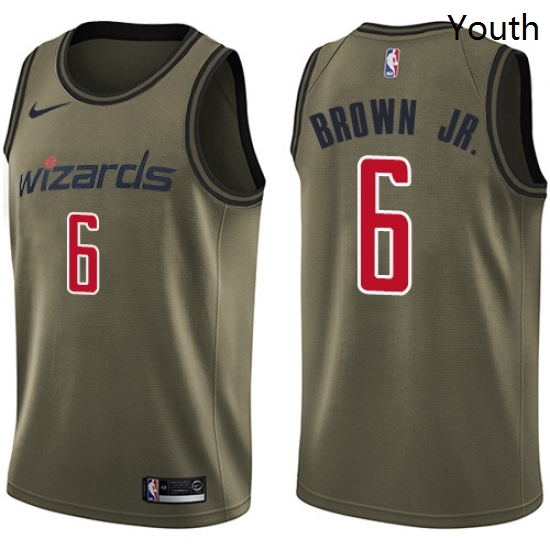 Youth Nike Washington Wizards 6 Troy Brown Jr Swingman Green Salute to Service NBA Jersey Youth Nike Washington Wizards 6 Troy Brown Jr Swingman Green Salute to Service NBA Jersey