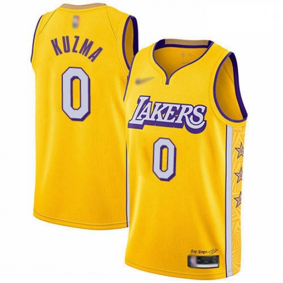 Lakers 0 Kyle Kuzma Gold Basketball Swingman City Edition 2019 20 Jersey Lakers 0 Kyle Kuzma Gold Basketball Swingman City Edition 2019 20 Jersey