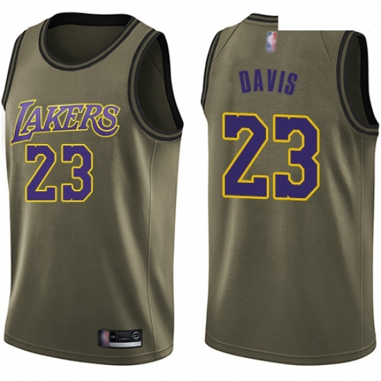 Lakers #23 Anthony Davis Green Salute to Service Basketball Swingman Jersey Lakers #23 Anthony Davis Green Salute to Service Basketball Swingman Jersey