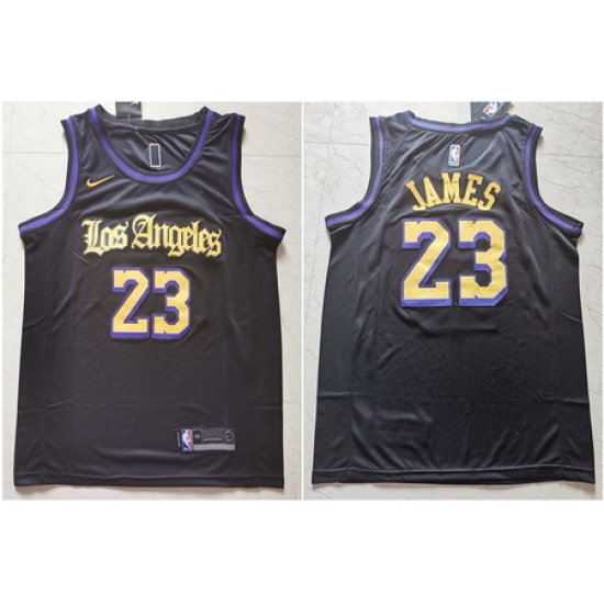 Lakers 23 Lebron James Black City Edition Nike Swingman Jersey Lakers 23 Lebron James Black City Edition Nike Swingman Jersey