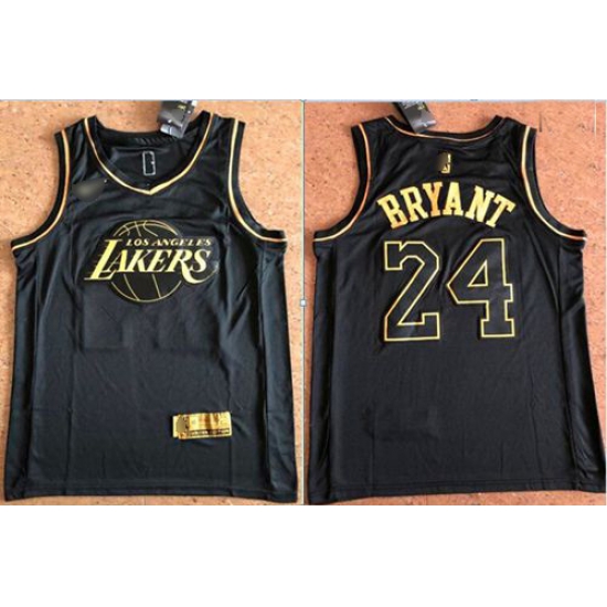Lakers #24 Kobe Bryant Black Gold Basketball Swingman Limited Edition Jersey Lakers #24 Kobe Bryant Black Gold Basketball Swingman Limited Edition Jersey