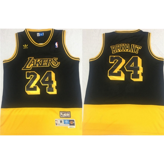 Lakers 24 Kobe Bryant Fluorescent Black Yellow Split Hardwood Classics Jersey Lakers 24 Kobe Bryant Fluorescent Black Yellow Split Hardwood Classics Jersey