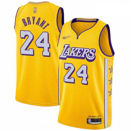 Lakers 24 Kobe Bryant Gold Basketball Swingman City Edition 2019 20 Jersey Lakers 24 Kobe Bryant Gold Basketball Swingman City Edition 2019 20 Jersey