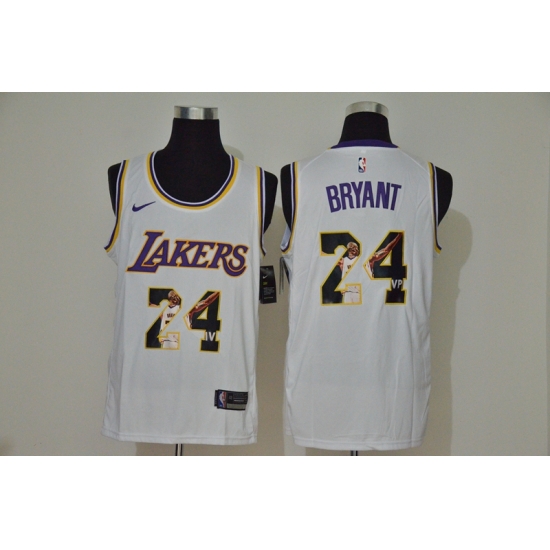 Lakers 24 Kobe Bryant White Fashion Swingman Jersey Lakers 24 Kobe Bryant White Fashion Swingman Jersey