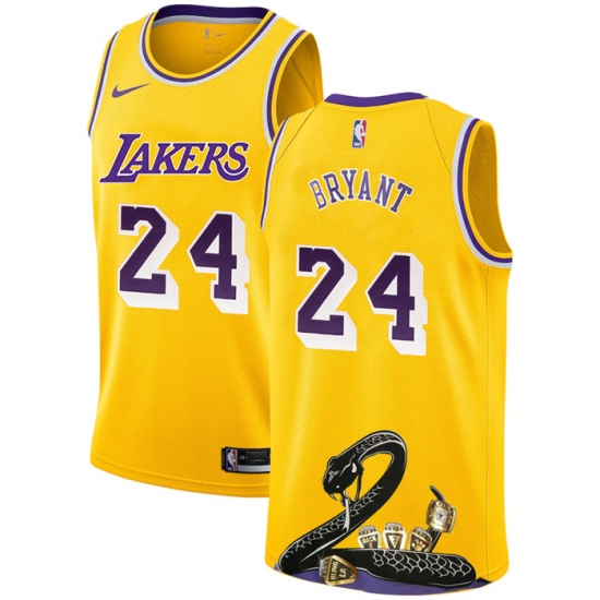 Lakers 24 Kobe Bryant Yellow Nike R I P Swingman Fashion Jersey Lakers 24 Kobe Bryant Yellow Nike R I P Swingman Fashion Jersey