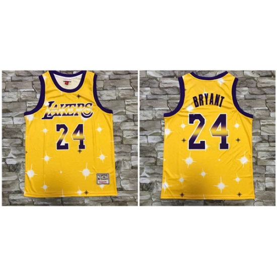Lakers 24 Kobe Bryant Yellow Star Hardwood Classics Jersey Lakers 24 Kobe Bryant Yellow Star Hardwood Classics Jersey