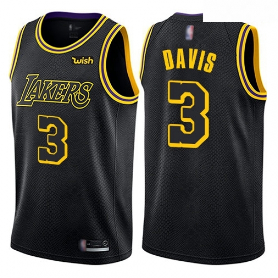 Lakers #3 Anthony Davis Black Basketball Swingman City Edition Jersey Lakers #3 Anthony Davis Black Basketball Swingman City Edition Jersey