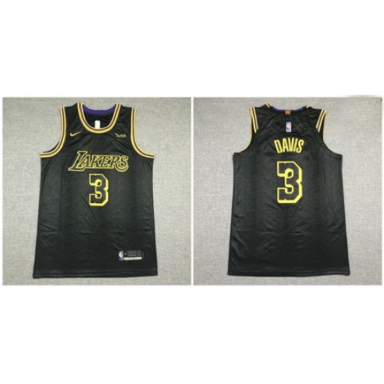 Lakers 3 Anthony Davis Black City Edition Nike Authentic Jersey Lakers 3 Anthony Davis Black City Edition Nike Authentic Jersey