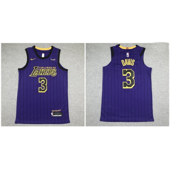 Lakers 3 Anthony Davis Purple Nike Authentic Jersey Lakers 3 Anthony Davis Purple Nike Authentic Jersey
