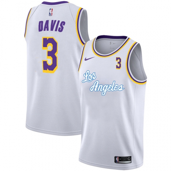 Lakers 3 Anthony Davis White 2020 2021 New City Edition Nike Swingman Jersey Lakers 3 Anthony Davis White 2020 2021 New City Edition Nike Swingman Jersey