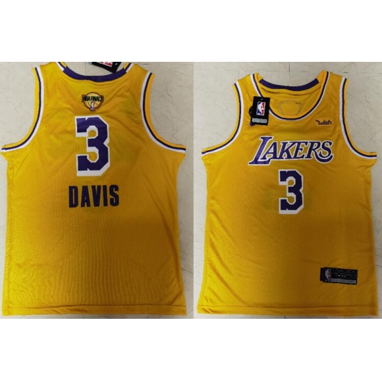 Lakers 3 Anthony Davis Yellow KB 2020 NBA Finals Nike Swingman Jersey Lakers 3 Anthony Davis Yellow KB 2020 NBA Finals Nike Swingman Jersey