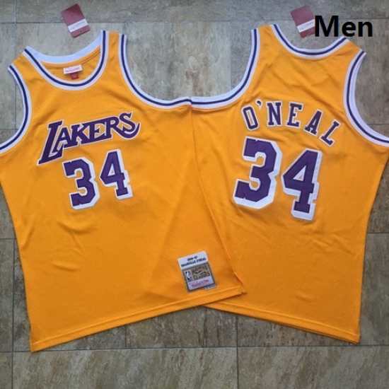 Lakers 34 Shaquille O 27Neal Yellow 1996 97 Hardwood Classics Jersey Lakers 34 Shaquille O 27Neal Yellow 1996 97 Hardwood Classics Jersey